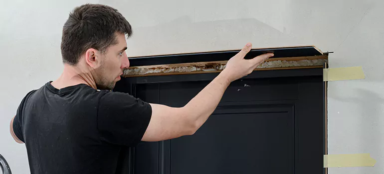Wood Door Hole Repair in Welland, ON