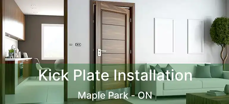  Kick Plate Installation Maple Park - ON