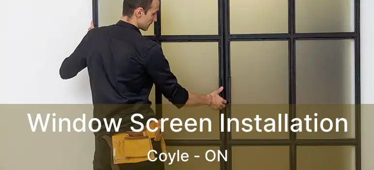  Window Screen Installation Coyle - ON